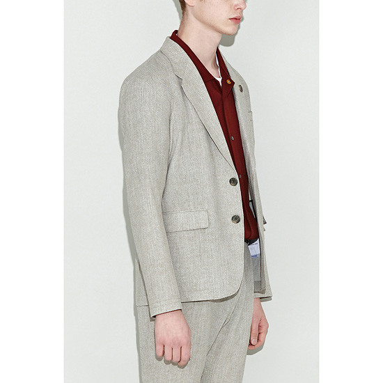 커스텀멜로우(CUSTOMELLOW) seersucker holiday set up jacket_CWJAM19413BEX