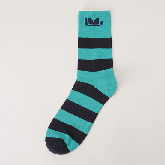 럭키마르쉐(LUCKYMARCHE) Stripe cotton socks_L7LAW20130GRX - 8,910원 | 무신사 스토어