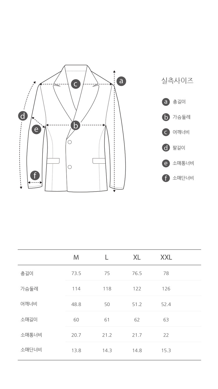 상품 상세 사이즈