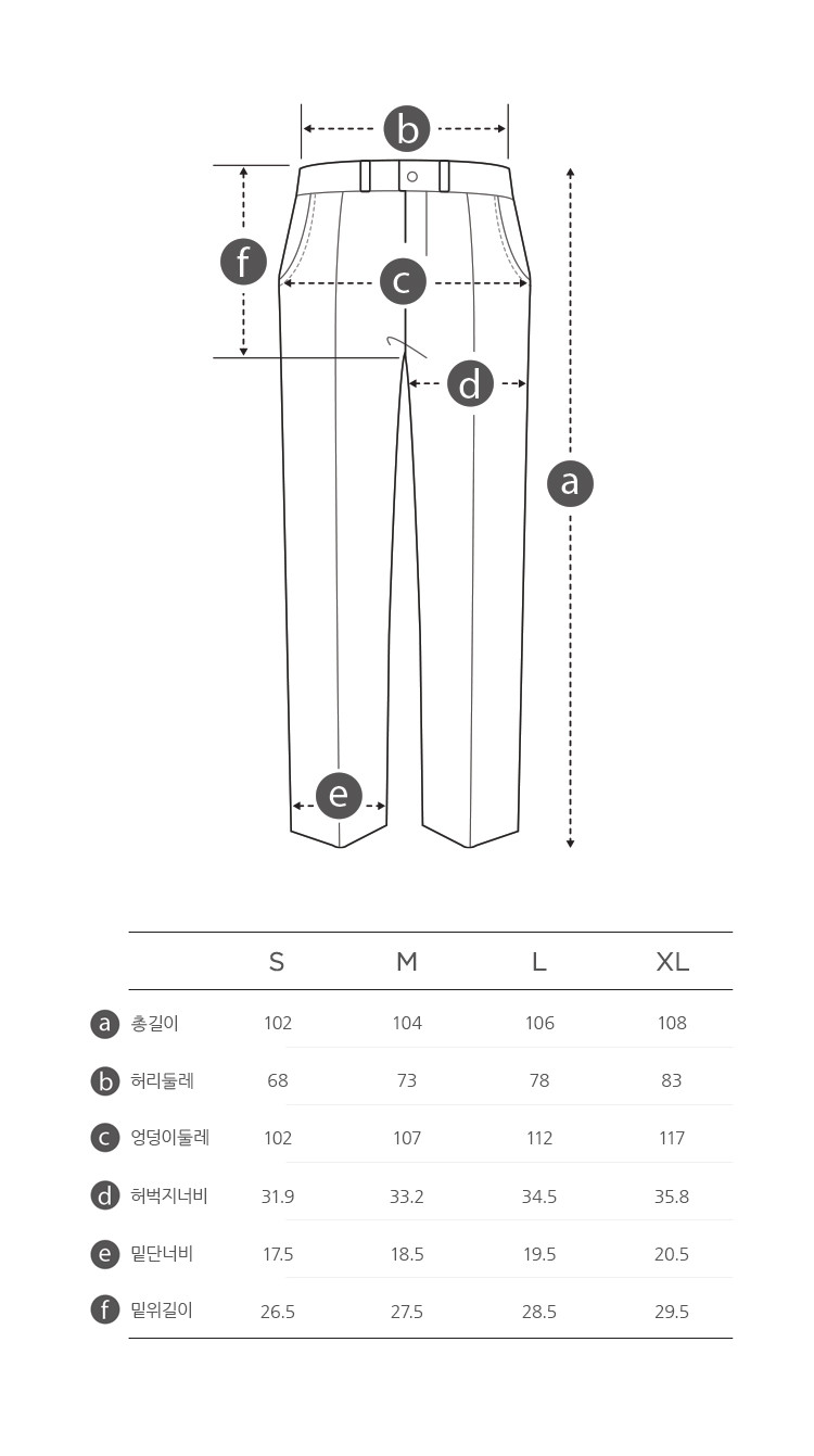 상품 상세 사이즈