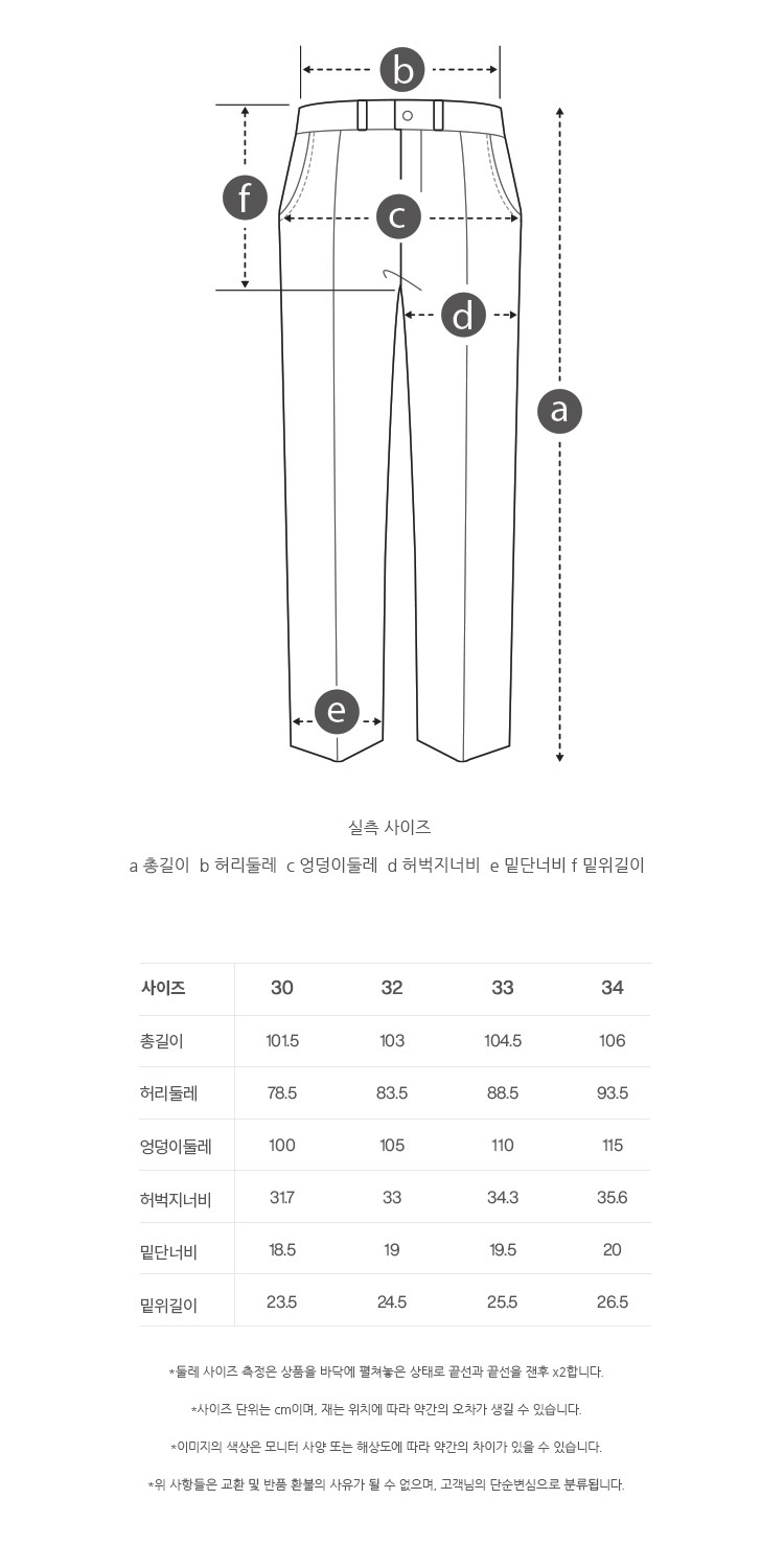 상품 상세 사이즈