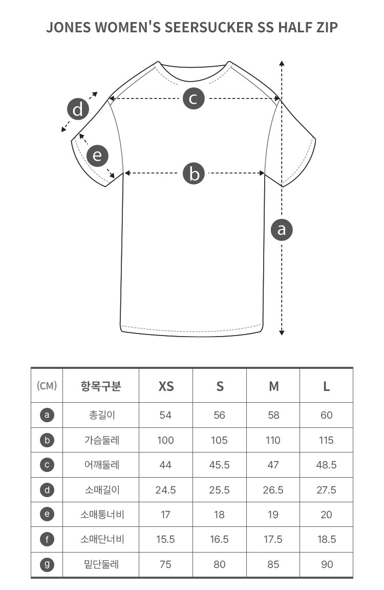 상품 상세 사이즈