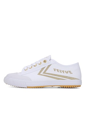 FE LO 1920/WHITE CANVAS W/ GOLD METALLIC LOGO & CHEVRON/FU100169