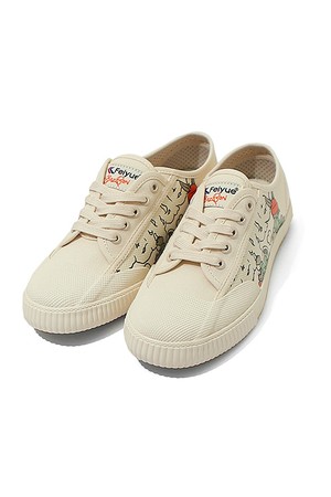 [FEIYUExBAZBON] FE LO 1920 블랙 래빗 아이보리 스니커즈 FUS10043