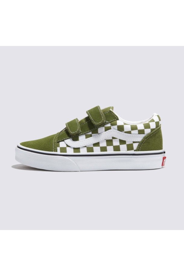 VANS - 액세서리/슈즈 - 반스 키즈 올드스쿨 V 컬러띠어리 체커보드 그린 Old Skool V COLOR THEORY CHECKERBOARD Pesto / VN000CYWCIB1