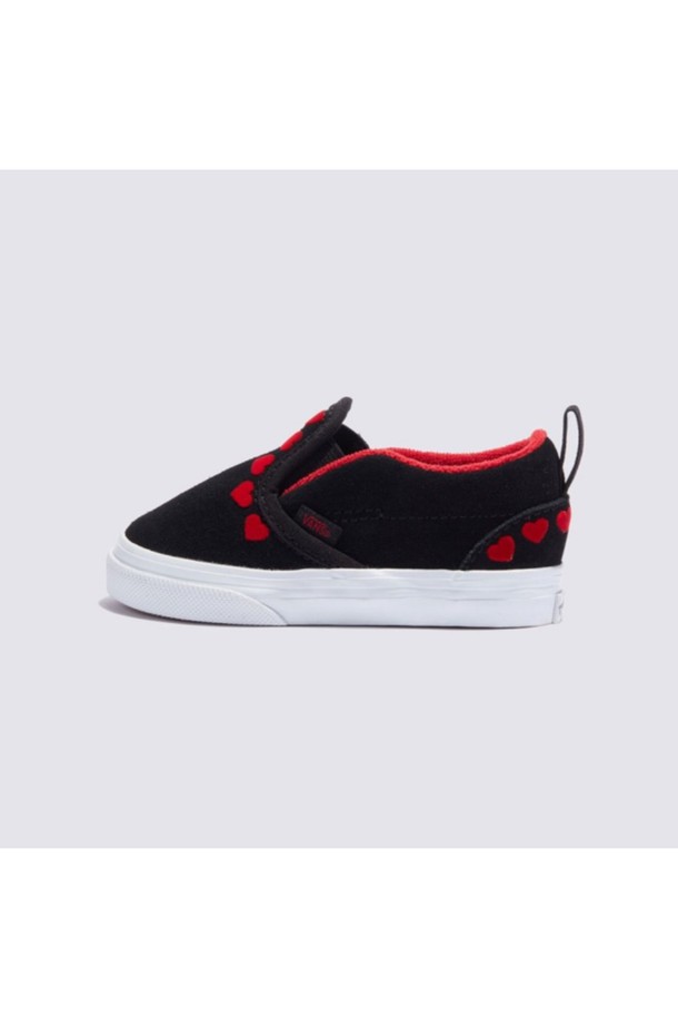 VANS - 액세서리/슈즈 - 반스 토들러 슬립온 V 하트 블랙_레드 TD Slip-on V Black_Red / VN000D0TY091