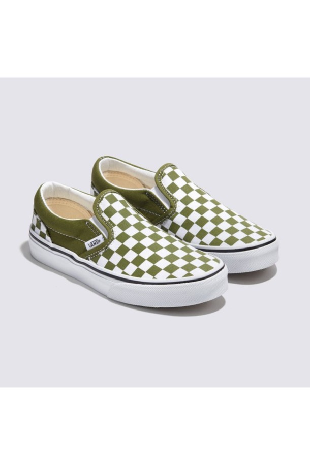 VANS - 액세서리/슈즈 - 반스 키즈 클래식 슬립온 컬러띠어리 체커보드 그린 Slip-on COLOR THEORY CHECKERBOARD Pesto / VN000CYTCIB1