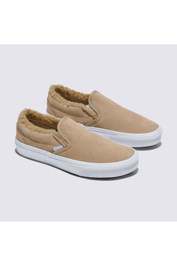 VANS - 여성  스니커즈 - 코지 클래식 슬립온 베이지 브라운 Classic Slip-on COZY Brown / VN0A2Z41DFN1