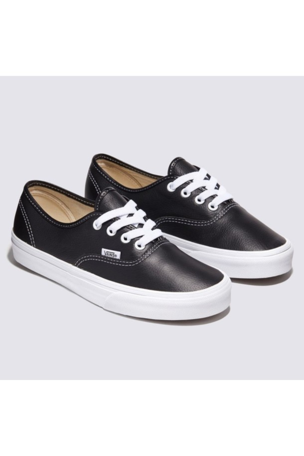 VANS - 스니커즈 - 레더 어센틱 블랙 Authentic LEATHER Black_TrueWhite / VN000CRTBPA1