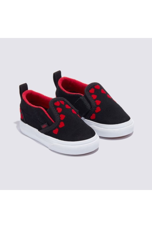 VANS - 액세서리/슈즈 - 반스 토들러 슬립온 V 하트 블랙_레드 TD Slip-on V Black_Red / VN000D0TY091