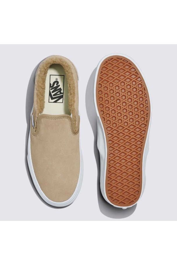 VANS - 여성  스니커즈 - 코지 클래식 슬립온 베이지 브라운 Classic Slip-on COZY Brown / VN0A2Z41DFN1