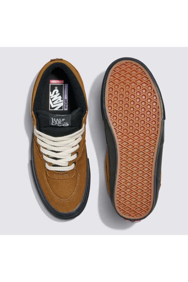 VANS - 스니커즈 - [프로매장 한정] 스케이트 하프캡 덕 캔버스 브라운 SKATE Half Cab DUCK CANVAS GoldenBrown_Black / VN0007PG11D1