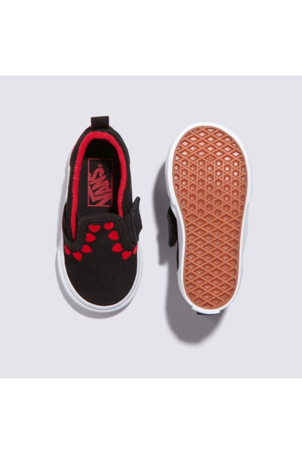 VANS - 액세서리/슈즈 - 반스 토들러 슬립온 V 하트 블랙_레드 TD Slip-on V Black_Red / VN000D0TY091