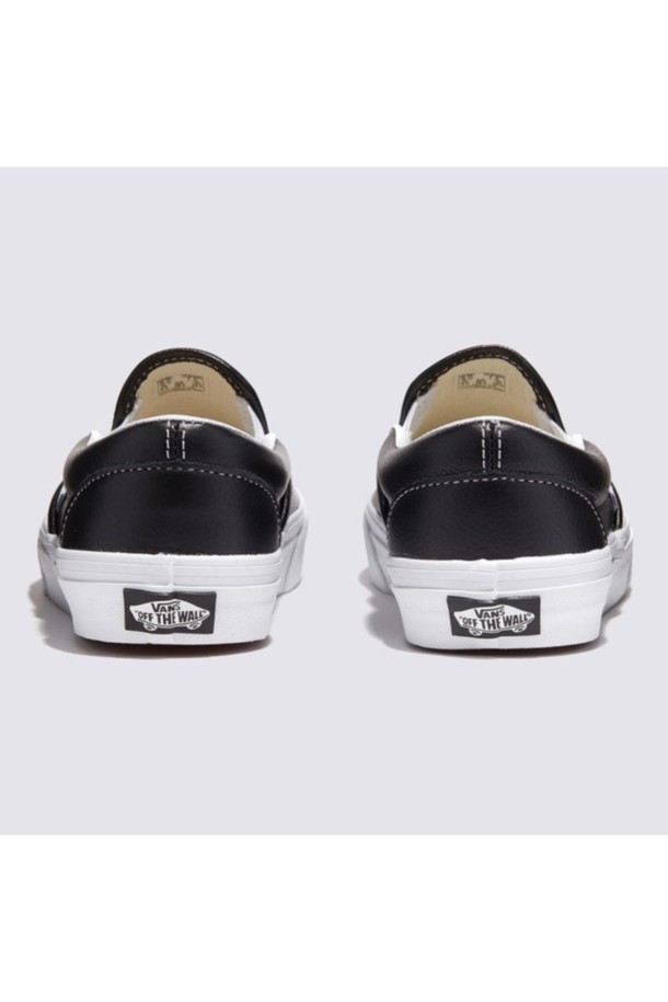 VANS - 남성 스니커즈 / 운동화 - 레더 클래식 슬립온 블랙 Slip-on LEATHER Black_TrueWhite / VN000CT5BPB1