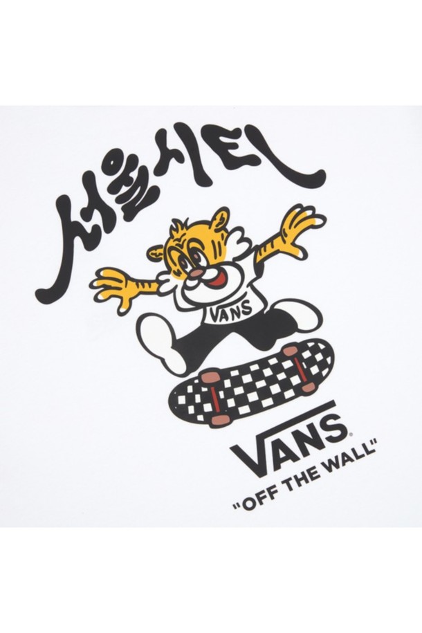 VANS - 긴팔티셔츠 - [오버사이즈 핏] 반스 서울 타이거 티셔츠 화이트 / VN000RFEWHT1