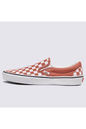 컬러 띠어리 클래식 슬립온 체커보드 버건디 Slip-on COLOR THEORY CHECKERBOARD Auburn / VN000D03C9J1