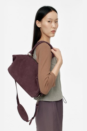 DUMPLING TOTE_wine nubuck