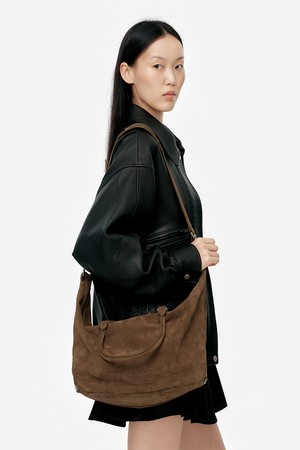 DUMPLING TOTE_cappuccino suede