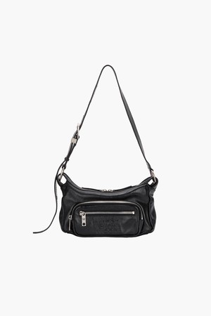 OUTPOCKET HOBO MINI_black glossy plain