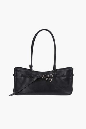 GRANDMA USED SHOULDER BAG_black pull-up