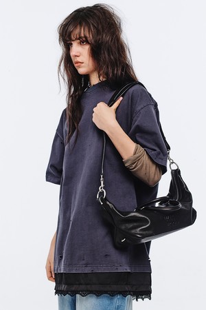 DUMPLING EW TOTE_black washed nappa