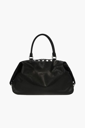 DUMPLING STUD_black washed nappa