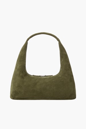 HOBO LARGE_dark olive suede