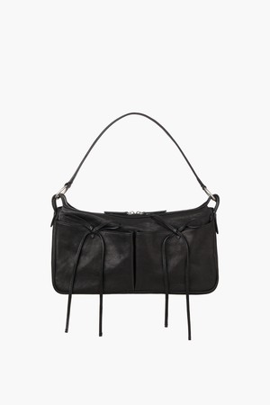 RIBBON POCHETTE LARGE_black washed nappa
