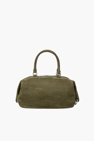 DUMPLING TOTE_dark olive suede
