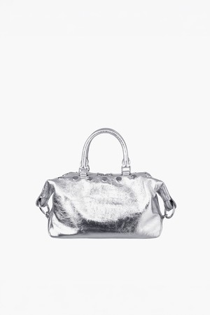 DUMPLING STUD MINI_silver crinkle