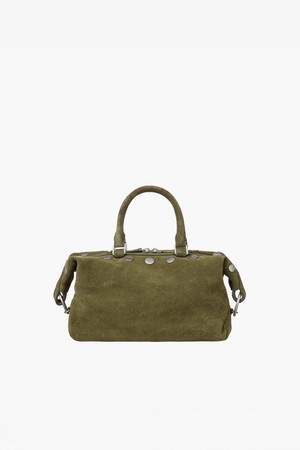DUMPLING STUD MINI_dark olive suede