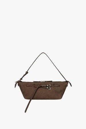 GRANDMA USED SLING BAG_milk brown nubuck