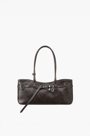 GRANDMA USED SHOULDER BAG_sepia pull-up