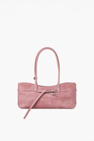 GRANDMA USED SHOULDER BAG_tea rose pull-up