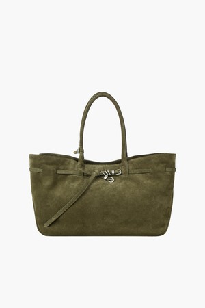 GRANDMA USED BAG LARGE_dark olive suede