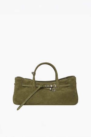 GRANDMA USED BAG_dark olive suede