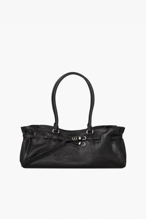 SOFT GRANDMA SHOULDER BAG_black washed nappa