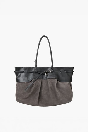 SOFT GRANDMA LAYERED BAG_grey suede