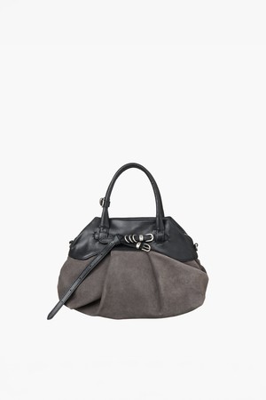 SOFT GRANDMA LAYERED MINI BAG_grey suede