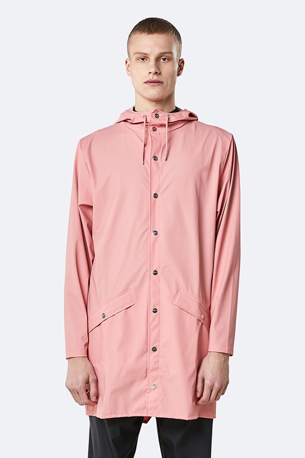 rains long jacket pink