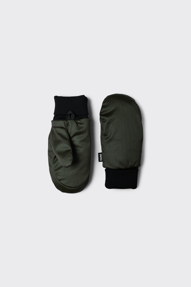 RAINS - 장갑 - [RAINS] Bator Puffer Mittens Green