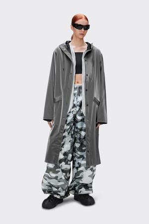 [RAINS] Longer Jacket Metallic Grey