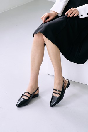 [PICCADILLY] 피카딜리 279033 슬링백 블랙페이턴트(3cm)