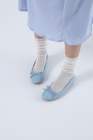 [PICCADILLY] 피카딜리 122045 플랫슈즈_에나멜블루 (1.5cm)