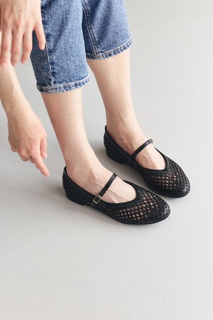 피카딜리 104033 플랫슈즈_블랙페이턴트(1.5cm)