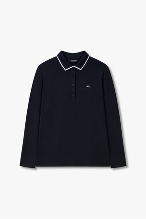 [Women] 릴리아나 롱슬리브 폴로_블랙 1544326801_BLACK-a