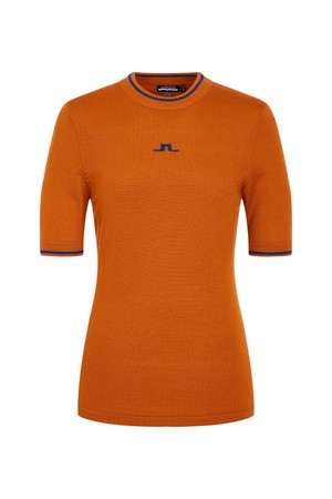 [Women] 칼라 숏 슬리브 스웨터_다크 오렌지 1543328005_ORANGE-a