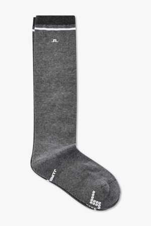 [J.LINDEBERG] [Women] 베이직 니삭스_멜란지 그레이 1546374907_GREY-a
