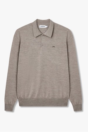 [Men Collection] 카이 니티드 메리노 폴로 멜란지 브라운 1526328502_BROWN-a