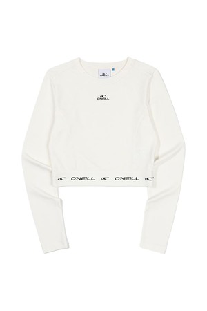 [오닐] 여성 베타 크롭 라운드 긴팔 티셔츠 OWTRM7106-101